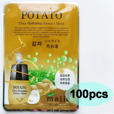 100pcs MALIE POTATO Face Mask Packs Sheet 25g Moisture Whitening EXPRESS SHIP - Image 1 of 4