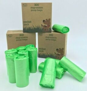 DOG/CAT POO BAGS - QUALITY UNSCENTED BIODEGRADABLE ENVIRONMENTALLY FRIENDLY