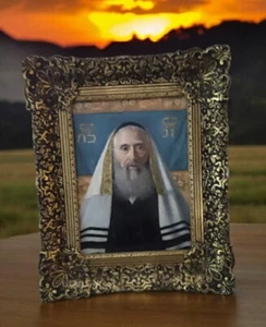 CASPAR MINÉ ORIG GERAHMTES ÖLGEMÄLDE - Portrait, jüdischer Gelehrter/Rabbiner. Selten!  - Bild 1 von 4