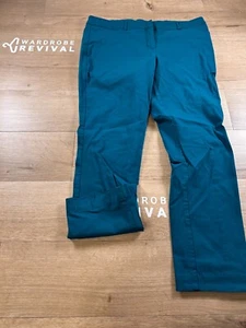 Worthington Teal Curvy Fit Ankle Pants Women's Size 12 - Picture 1 of 11