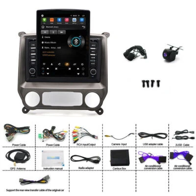 2+32G Android14 Fit For Carplay Car Radio For Chevy Silverado GMC Sierra 2014-18 - Image 1 of 4