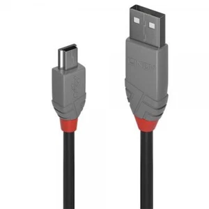 Lindy 36721 cable USB USB 2.0 0,5 m USB A Mini-USB B Negro, Gris - Imagen 1 de 2