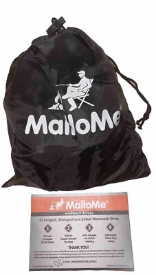 MalloMe Hammock Straps / Tree Straps 1000 LBS Per Strap Heavy Duty 40 Loops NEW - Image 1 of 4
