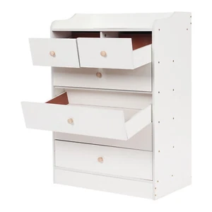 Tall Storage Closet Cabinet Clothes Organizer for Bedroom with 6 Drawers, White - Picture 1 of 23