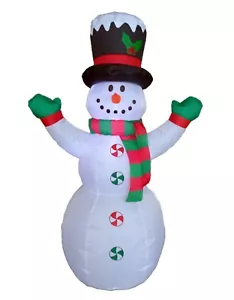 4 Foot Tall Christmas LED Inflatable Snowman with Hat and Scarf Yard Decoration - Picture 1 of 6