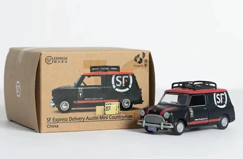  Tiny 1:50 SF Express Delivery Austin Mini Countryman Diecast Model Car in box - Image 1 of 4