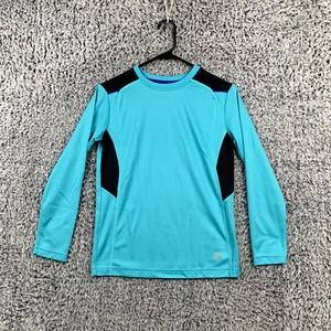 FILA Sport Performance Shirt Boys Medium Blue Black Long Sleeve Athletic Top - Picture 1 of 12