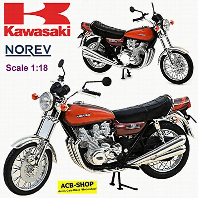 Kawasaki 900 Z1 Super4 1973-76 Brown and Orange metallic 1:18 Norev 182031 - Bild 1 von 2