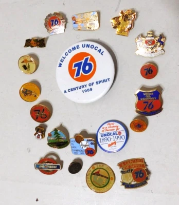 20 Vintage UNOCAL Union Oil Company Pins Dodgers Lakers Hawaii Oregon San Diego - Image 1 of 4