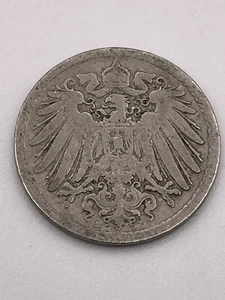 1897-D Germany 5 Pfennig Coin München Mint- Qty 1 Coin Average Circulated - Picture 1 of 2