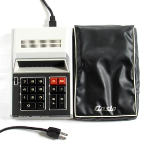Casio AS-8E Desktop Calculator w/ Cover Vintage Plug In Made In Japan Tested - Picture 1 of 10