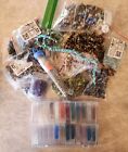 2+ POUNDS OF MIXED BEADS, STONE CHIPS, SEED BEADS FOR JEWELRY - FIRE MOUNTAIN