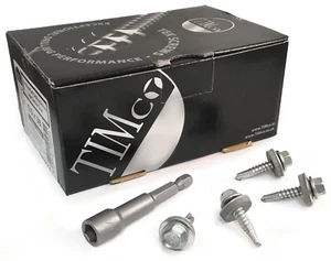 TIMco 5.5 x 25mm Techo Autoperforante Tornillos hexagonales Lavadora Sección ligera de acero - Imagen 1 de 4