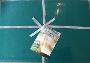 LIBECO Belgium~LINEN Blend~61” x 118”~Rare Tablecloth~Christmas GREEN~NEW w/tag~ - Picture 1 of 4