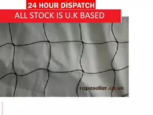 FOOTBALL STOP DAHLIA SUPPORT NET BLACK STRONG 6m x 4m X 4" NEW ROTPROOF - Picture 1 of 3