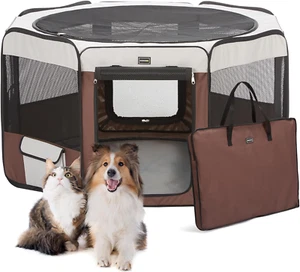 Dog Playpen 29" Portable Pet Play Pens for Small Dog/Cat/Rabbit/Chicks, Foldable - Picture 1 of 14