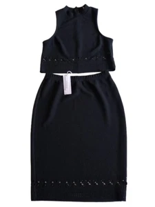 Conjunto de top y falda halter tejido negro Glamorous By Juicy Couture nuevo con etiquetas - Imagen 1 de 16