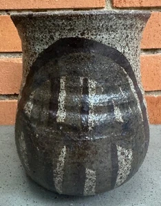 Vintage Steinzeug Hänge Übertopf Topf Keramik Mid Century MCM Modern Handarbeit A - Bild 1 von 11