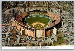 Aerial Memorial Stadium, Baltimore Orioles Baseball, Maryland Postkarte - Bild 1 von 2