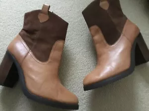 Original Vintage Ralph Lauren Devyn Chelsea cowboy ankle boots slim fit 5.5B - Picture 1 of 7