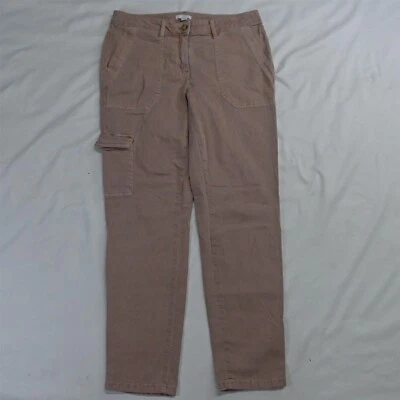 Pantalones cargo J.Jill 10 rosa teñido para prendas ajustados elásticos Foto 1 de 4