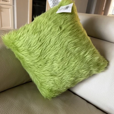 Dr. Seuss Peludo Verde Imitación Piel Cómo el Grinch Robó Navidad 12 pulgadas Almohada de Lanzamiento Foto 1 de 2