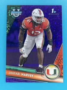 2023 Bowman Chrome U #25 Jahfari Harvey Purple Refractor /399 Hurricanes - Picture 1 of 2