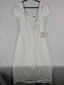 NWT Oddmuse The Ultimate Muse Square Neck Slip Dress White Sz L MSRP $200 - Picture 1 of 11
