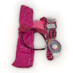 Accessori costume Halloween anni 80 e coppia extra collant verde lime taglie forti - Foto 1 di 7