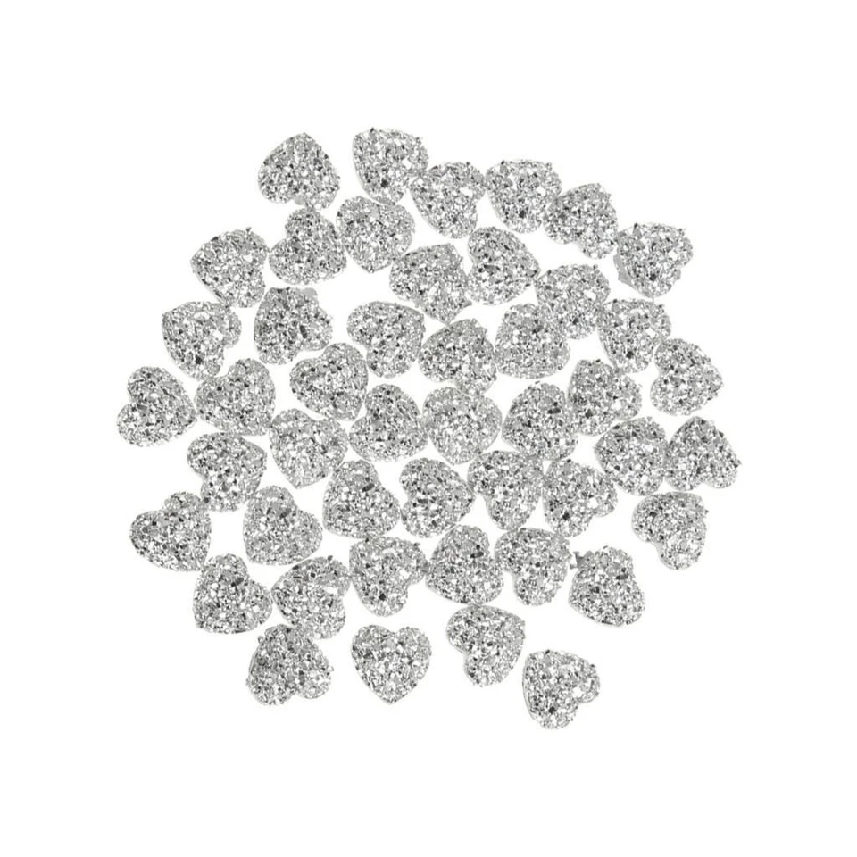 50pcs 12mm Flat Back Heart Shaped Resin Rhinestones Embellishment Phone Nail DIY - image 1 of 1