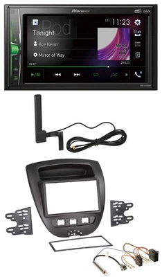 Pioneer MP3 DAB AUX 2DIN Bluetooth Autoradio für Peugeot 107 Citroen C1 Toyota A - Bild 1 von 4