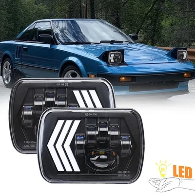 5x7” 7x6” LED Headlight Hi-low For 1985-1995 Toyota MR2/1981-1992 Toyota Corolla - Image 1 of 4