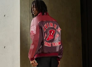 Men Avirex ICON Real Bomber American Flight Jacket Faux Leather Jacket Men gift - Picture 1 of 12