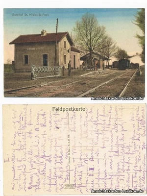 CPA Saint-Hilaire-le-Petit Partie am Bahnhof 1915 - Bild 1 von 3