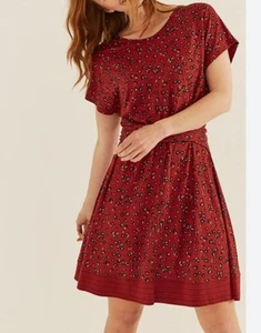 FAT FACE Erin Brushstroke Animals Jersey Dress. Size UK 14 Regular. *NEW*RRP £46 - Picture 1 of 12
