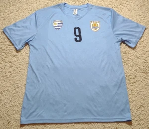 Camiseta de fútbol Uruguay para hombre XL azul #9 L. Suárez fútbol estampado gráficos - Imagen 1 de 10