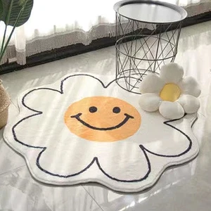 Cartoon Round Carpet Imitation Cashmere Thickened Living Room Sofa Floor Mat - Picture 1 of 24