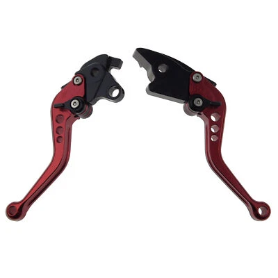 Mano roja para Honda RVT 1000R RC51 00-06 CNC palancas de freno y embrague cortas dedo Foto 1 de 4