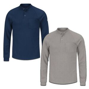 Bulwark FR Lightweight Henley Shirt CoolTouch Flame Resistant Industrial Uniform