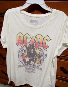 1988 AC DC Blow Up Your Video World Tour Baumwolle Damen Large T-Shirt Neu - Bild 1 von 6