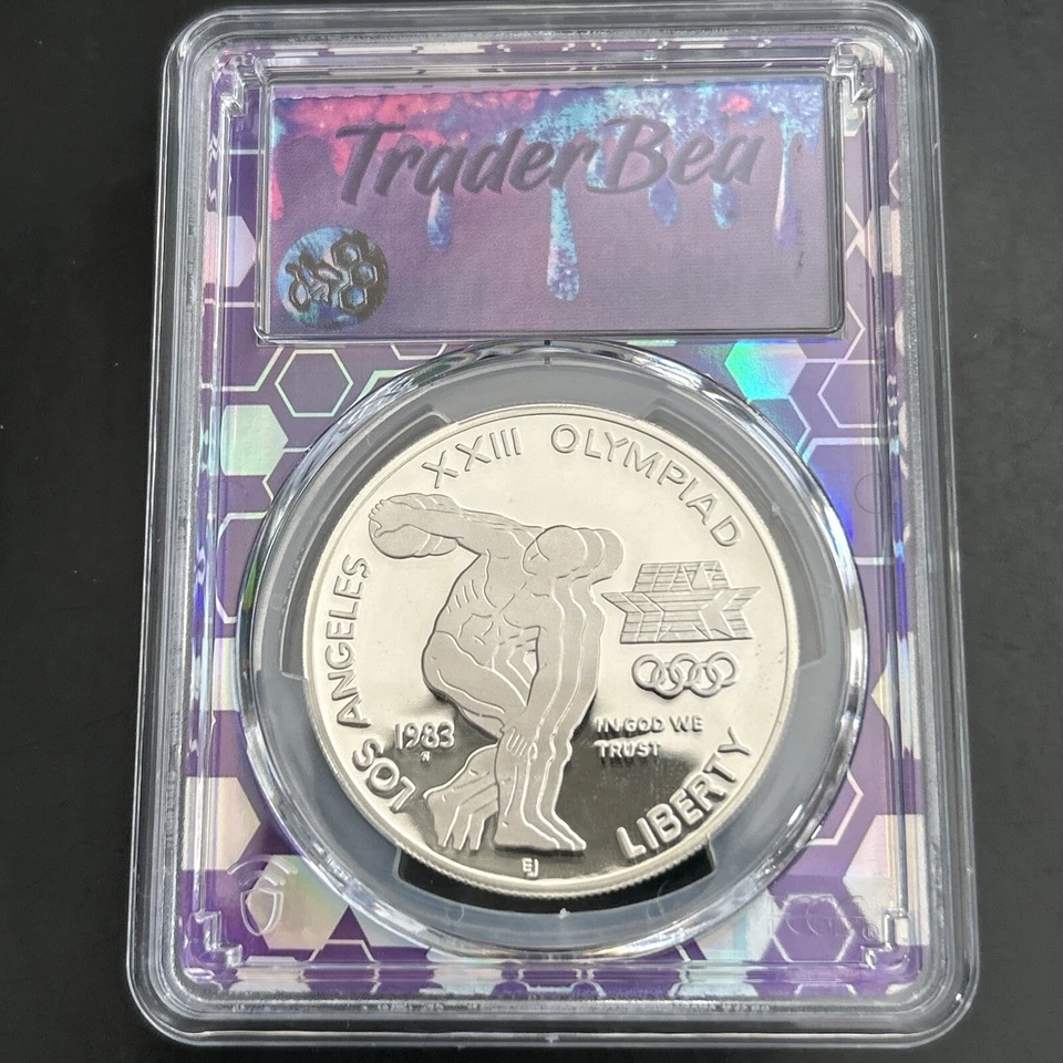 1983-S Olympic $1 Silver Proof US Commemorative PCGS PR69DCAM - Image 1 of 4