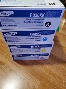 FULL Set of (4) Samsung CLT-R838XK R838XC R838XY R838XM KCYM DRUM UNITS - Picture 1 of 2