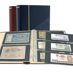 Banknote Album - Schaubek "Diplomat" - Dark Blue with 20 banknote stock pages - Picture 1 of 3