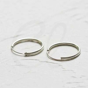 2 Stück Massive Sterling Silber Ohrring Haken-Ohrring Creolen 19,8 mm (CW-SS004-4252C) - Bild 1 von 1