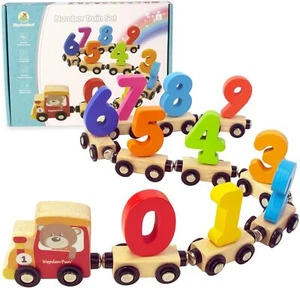 Number Train Set For 1 2 3 Year Olds, Educational Toy Cars For Toddlers, Toys - Picture 1 of 2