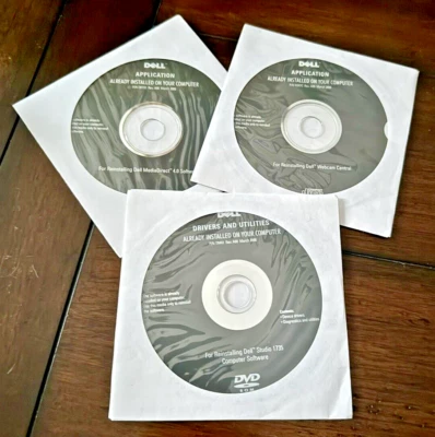 Dell Windows Application and Drivers Utilities CD's Dell Studio 1735 Set(3) NEW - Image 1 of 4