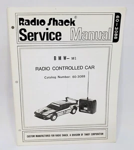 Radio Shack BMW RC Coche Manual de Servicio 60-3088 - Imagen 1 de 2