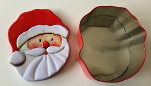 Father Christmas Metal Cookie Tin