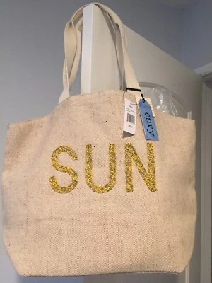 BOLSO DE PLAYA ENVIDY SUN TOTE ARPILLERA BROCHE DE PRESIÓN 19 X 16 NUEVO CON ETIQUETAS VENTA AL POR MENOR - $89 Foto 1 de 4