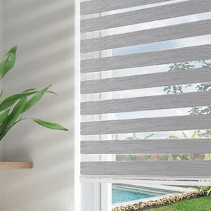 Joydeco Cordless Zebra Blinds for Windows, Dual Layer Free-Stop Zebra Shades ... - Picture 1 of 7